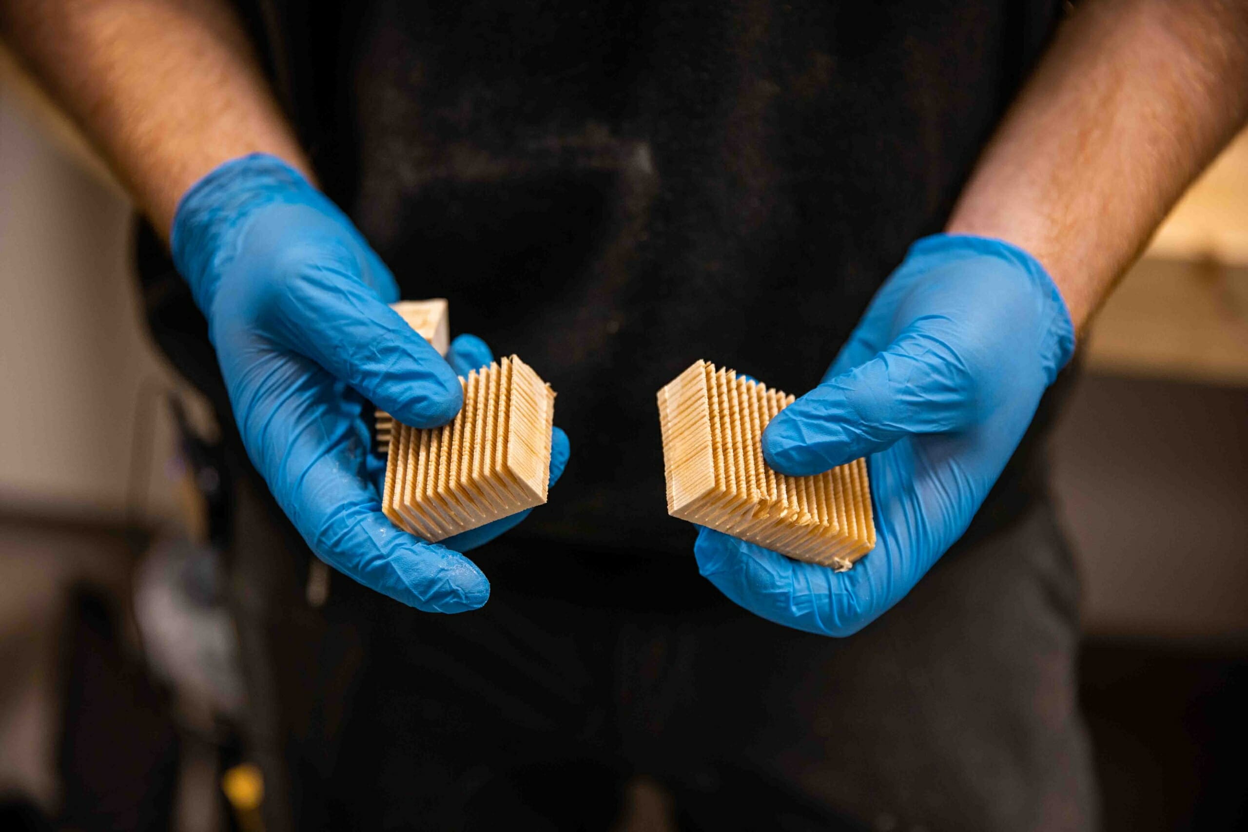 Test av fingerskjøter, foto.