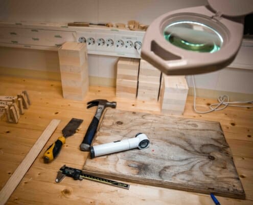 Utstyr i fabrikken, foto.