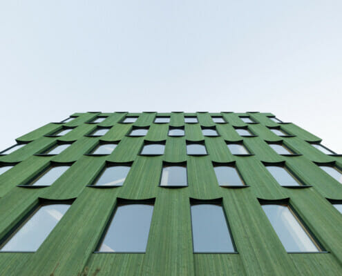 Lumber teknopark utvendig i frokseperspektiv, foto.