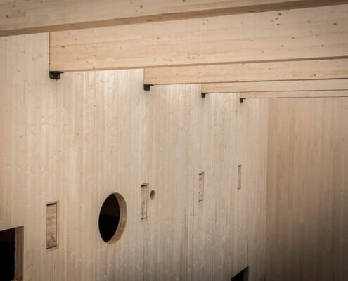 Splitkon_RS_Horten-28 Detaljer fra innvendig veggkontruksjon i bygget, foto.