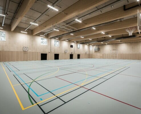 Splitkon_Hov_overtakelse-13 Gymsalen inne på skolen, foto.