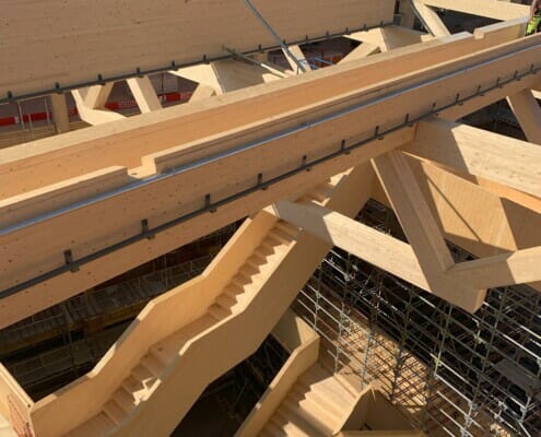 IMG_2119 Foto innvendig tatt fra taket under bygging, foto.