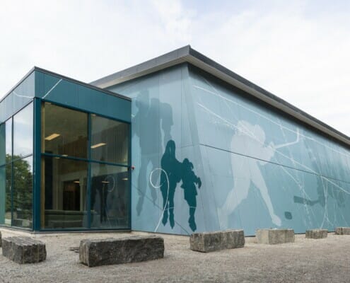 Ferdig resultat av ishallen, foto.